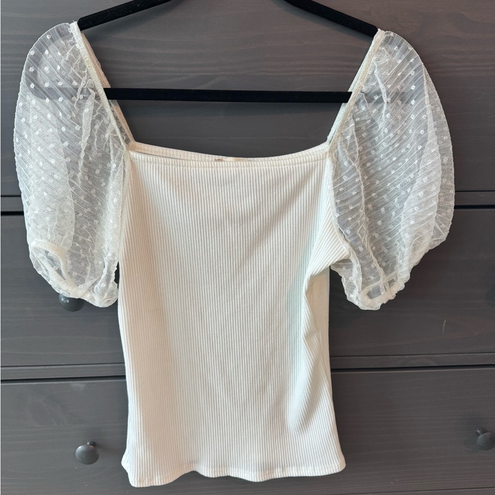 Altar’d State White Puff Sleeve Top